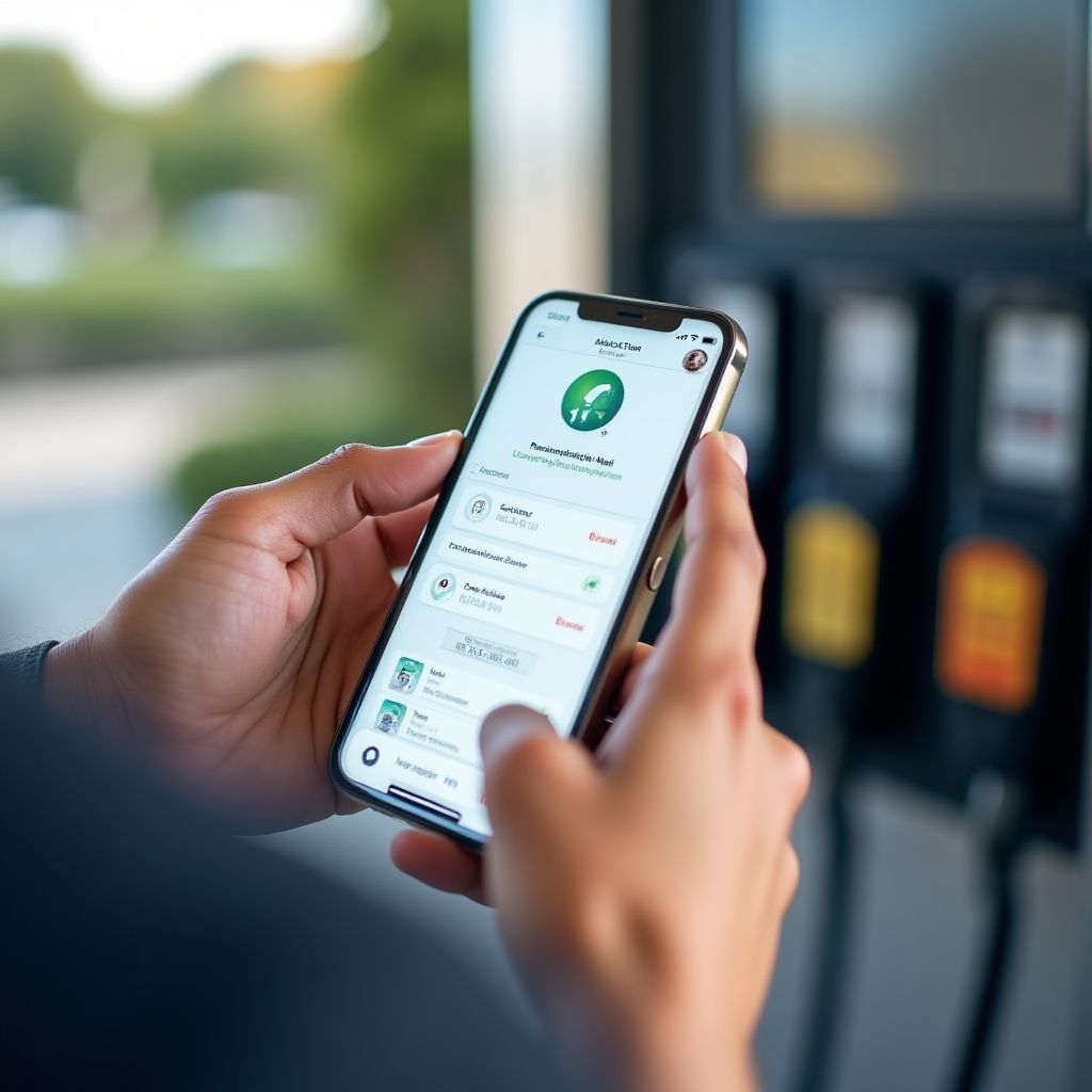 Smartphone con la App YPF